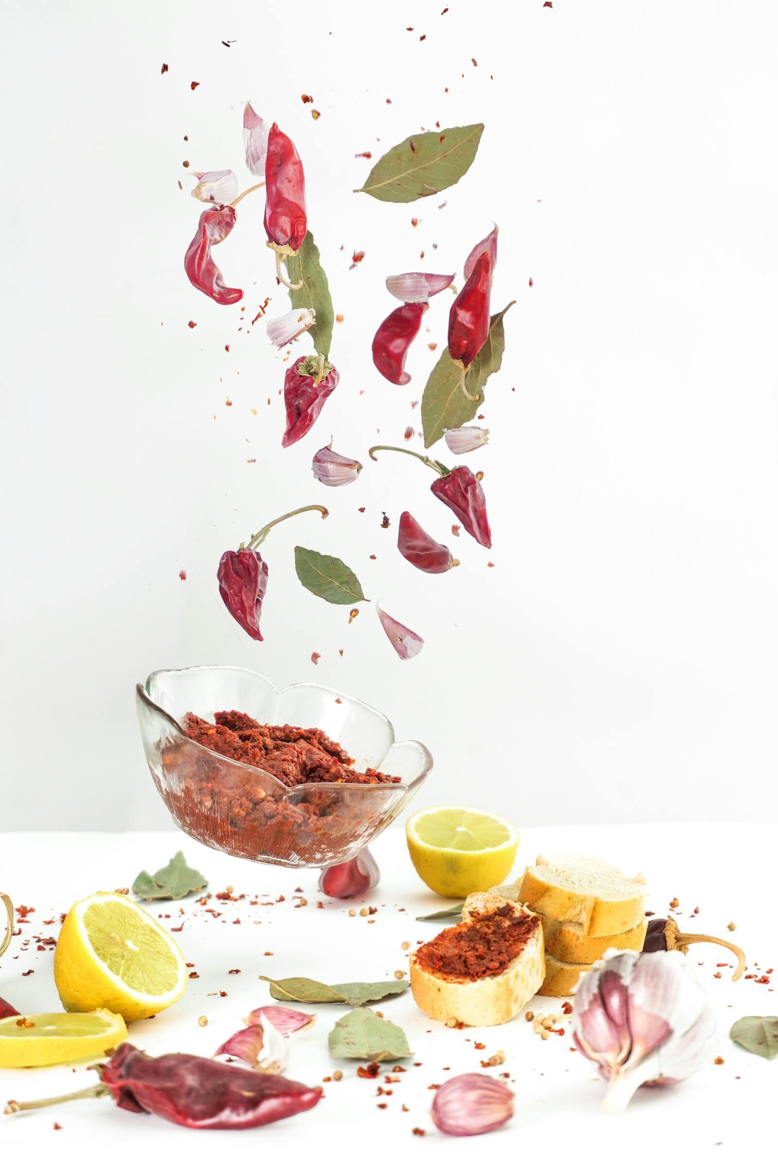 Moroccan harissa, chermoula or spice paste in bowls — the kind of sauce blend offered at Mister Cook Hay El Mohammadi Agadir